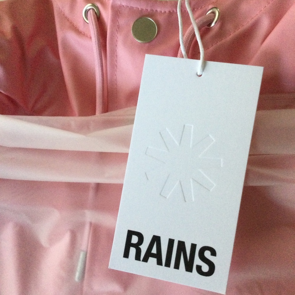 RAINS Pink Raincoat NWT - Picture 5 of 8